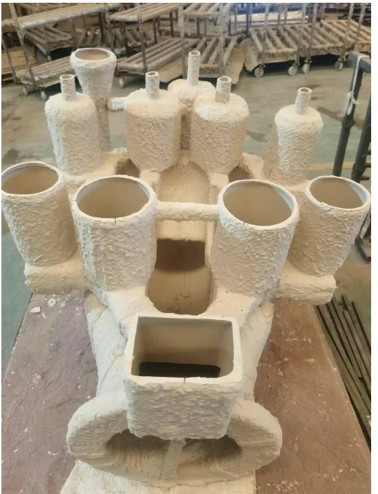 Fired ceramic shell, cavity empty