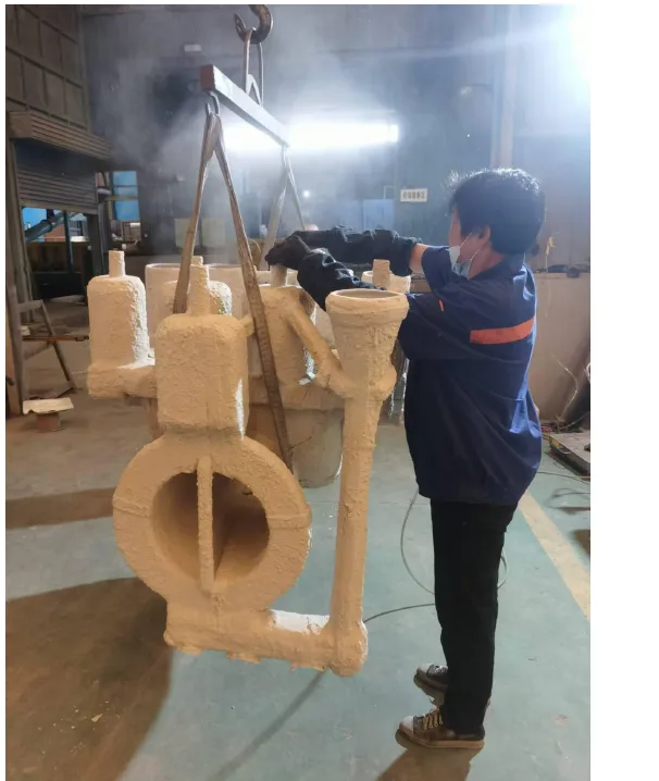Shell handled out of the furnace
